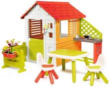 Kleine Spielhäuser für Kinder - Haus Sonne Sunny Smoby mit Klingel, Küche und Garten mit Sitzgarnitur_29