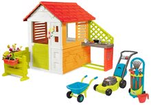 Căsuțe cu unelte - Căsuța Soare Sunny Smoby cu bucătărie și grădină cu unelte de lucru _20