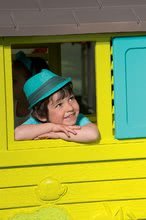 Kućice za djecu - Kućica Pretty Blue Smoby plavo-zelena s UV filtrom s 3 prozora 2 žaluzine i 2 pomične rolete od 2 godine_3