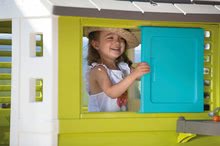 Kućice za djecu - Kućica s kuhinjom Pretty Blue Smoby plavo-zelena 3 prozora s 2 žaluzine i 2 pomične žaluzine s UV filterom i 17 dodataka od 2 god_3