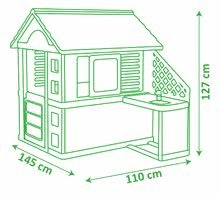 Hišice za otroke - Hišica s kuhinjo Nature Smoby 3 okna 2 žaluzije in naoknica z zvončkom in vrtičkom od 24 mes_5