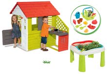 Case per bambini con sabbiera - Set casa Pretty Nature Smoby con cucina estiva e tavolo Giardiniere De Jardinage 2in1_16