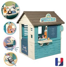 Kleine Spielhäuser für Kinder - Spielhaus mit Laden  Sweety Corner Playhouse Smoby mit Speisen und Süßigkeiten 18 Beilagen mit  UV Filter ab 2 Jahren_0