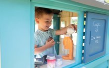 Kleine Spielhäuser für Kinder - Spielhaus mit Laden  Sweety Corner Playhouse Smoby mit Speisen und Süßigkeiten 18 Beilagen mit  UV Filter ab 2 Jahren_2