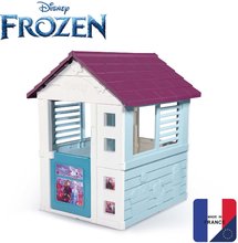 Domčeky pre deti - Domček Frozen Disney Playhouse Smoby polovičné dvere a 2 okna so žalúziami UV filter od 2 rokov_1