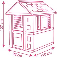 Hišice za otroke - Hišica Corolle Playhouse Smoby z 2 okni z žaluzijami in premičnimi naoknicami ter 1 polovičnimi vrati UV filter od 2 leta_3