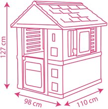 Domki dla dzieci - Dom Corolle Playhouse Smoby 2 okna z żaluzjami i roletami oraz 1 drzwi połowiczne filtr UV od 2 lat_3