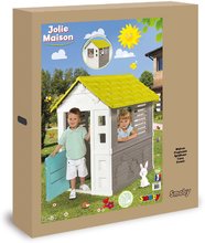 Cabanes avec toboggan pour enfants - Le chalet Jolie New Grey Playhouse Smoby 2 fenêtres avec des stores et une porte demi-hauteur avec une fenêtre arrière filtre UV de 2 ans._1