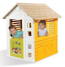 Cabanes avec toboggan pour enfants - Le chalet Paw Patrol Playhouse Smoby 2 fenêtres avec des stores et 1 porte demi-hauteur avec un filtre UV depuis 2 ans_0