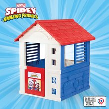 Căsuțe de grădină pentru copii  - Căsuța Spidey Marvel Playhouse Smoby ușă mică și 2 geamuri cu jaluzele filtru UV de la 24 luni_3