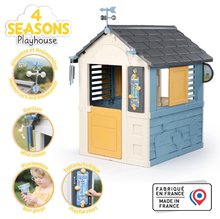 Kerti játszóházak gyerekeknek - Házikó meteorológiai állomás Négy évszak 4 Seasons Playhouse Smoby szélcsengővel szélmérővel és esőmérővel 24 hó-tól_3