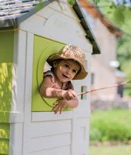 Domečky pro děti - Set domeček na pilířích Pilings House Smoby s 1,5 m skluzavkou a dárek elektronický zvonek od 24 měsíců_12