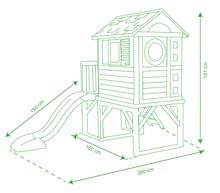 Domčeky pre deti - Domček na pilieroch Pilings House Smoby s 1,5 m šmykľavkou a rebríkom od 24 mes_18