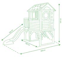 Hracie centrá - Set hracie centrum Fun Center Smoby so šmykľavkou 150 cm a domček na pilieroch s pieskoviskom od 24 mes_42