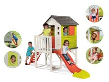 Domečky pro děti - Domeček na pilířích Pilings House Smoby s 1,5 m dlouhou skluzavkou a žebříkem od 24 měsíců_3