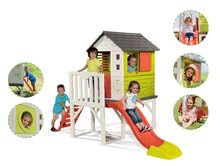 Căsuțe cu mobilier - Set căsuță pe piloni Pilings House Smoby cu tobogan de 1,5 m și măsuță cu bancă și două scăunele KidChair de la 24 luni_17