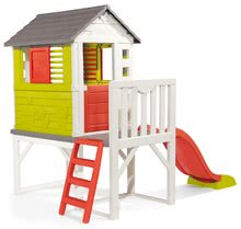 Domečky pro děti - Domeček na pilířích Pilings House Smoby s 1,5 m dlouhou skluzavkou a žebříkem od 24 měsíců_0