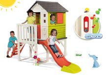 Set domček na pilieroch Pilings House Smoby s 1,5 m šmykľavkou a darček elektronický zvonček od 24 mes
