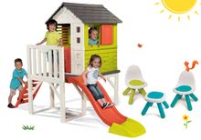 Kleine Spielhäuser mit Rutsche - Set Häuschen auf Säulen Pilings House Smoby mit 150 cm Rutsche und 2 KidChair Stühle und 1 Tisch ab 24 Monaten_33