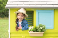 Domki dla dzieci - Domek na palach z ogrodem z piaskownicą Square Playhouse on Stilts Smoby oraz zjeżdżalnia 1,5 m z drabinką i filtrem UV od 24 miesięcy życia_9