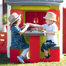 Kerti játszóházak gyerekeknek - Házikó Jóbarátok teljes felszereléssel elegáns színekben Friends House Evo Playhouse Smoby bővíthető_38