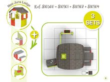 Příslušenství k domečkům - Piknik stůl se dvěma lavicemi k domečku Smoby Neo Jura Lodge s UV filtrem_18