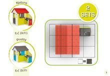 Domčeky pre deti - Domček s kuchynkou Nature Smoby červeno-zelený 3 okná s 2 žalúziami a 2 posuvné okenice s UV filtrom a 17 doplnkami od 2 rokov_3