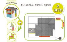 Příslušenství k domečkům - Předzahrádka se dvěma květináči ke všem Smoby domečkům upevnitelná nebo volně stojící s UV filtrem_23