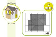 Kerti játszóházak gyerekeknek - Házikó természetes My New House Smoby bővíthető 2 ablak zsalugáterrel 2 kerek ablak és felezett ajtó 135 cm magas UV szűrővel 2 évtől_17