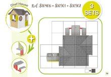 Kerti játszóházak gyerekeknek - Házikó természetes My New House Smoby bővíthető 2 ablak zsalugáterrel 2 kerek ablak és felezett ajtó 135 cm magas UV szűrővel 2 évtől_22