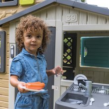 Zubehör für Spielhäuser - Sommerküche Summer Kitchen mit 17 Zubehörteilen für Smoby-Spielhäuser mit Kochfeld und Spülbecken zum Geschirrspülen mit UV-Filter ab 24 Monaten_3