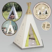 Domčeky pre deti - Stan prírodný Indoor&Outdoor Teepee Evolutive Smoby výškovo nastaviteľný 159-184 cm s textilným závesom UV filter od 2-8 rokov_4