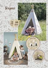 Domčeky pre deti - Stan prírodný Indoor&Outdoor Teepee Evolutive Smoby výškovo nastaviteľný 159-184 cm s textilným závesom UV filter od 2-8 rokov_8
