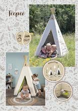 Ekskluzivno kod nas - Prirodni šator Indoor&Outdoor Teepee Evolutive Smoby podesiv s kolicima i vrtom pod suncobranom od 24 mjes_24