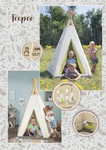 Domčeky pre deti - Stan prírodný Indoor&Outdoor Teepee Evolutive Smoby výškovo nastaviteľný 159-184 cm s textilným závesom UV filter od 2-8 rokov_9