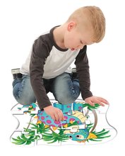 Puzzle pentru copii  - Puzzle de podea dinosaurus Dohány mare 12 piese de la 24 luni_1