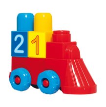 Kocke za najmlajše - Vlak z didaktičnimi kockami Dohány lokomotiva z 2 vagonoma od 18 mes_1