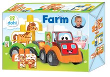 Baba építőjáték és kockák - Építőjáték traktorral és állatokkal Farm Dohány 12 hó-tól_3
