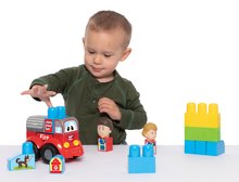 Jeux de construction pour les tout-petits - Construction de voiture de pompier Dohány Avec 2 figurines à partir de 12 mois_1