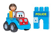 Stavebnice pre najmenších - Stavebnica policajné autíčko Dohány s kockami 3 figúrky od 12 mes_0