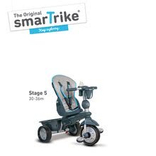 Tricikli za djecu od 10 mjeseci - Tricikl Explorer Silver 5u1 smarTrike 360° upravljanje s podesivim naslonom i amortizerom sivi od 10 mjeseci_0