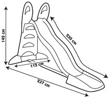 Skluzavky pro děti - Skluzavka s vodotryskem Toboggan XL Slide Green Smoby 230 cm plocha na klouzání s UV filtrem_3