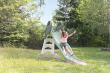 Skluzavky pro děti - Skluzavka ekologická s vodotryskem Toboggan XL Slide Green Smoby 230 cm plocha na klouzání z recyklovaného materiálu s UV filtrem_2