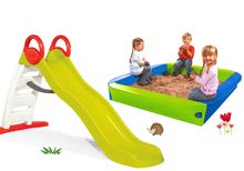 Scivoli con sabbiera - Set scivolo Toboggan Funny lungheza 200 cm Smoby e sabbiera con copertura_40