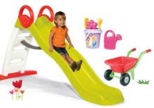 Šmykľavky sety - Set šmykľavka Toboggan Funny Smoby s dĺžkou 2 metre a vedro set a fúrik od 24 mes_32