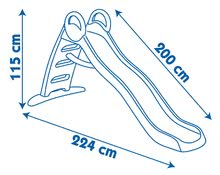 Rutschen für Kinder - Rutsche Funny Rodel Smoby Länge 200 cm mit ergonomischer Halterung ab 24 Monaten_1