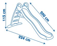 Tobogani za otroke - Tobogan Funny Toboggan Smoby 2 metrska dolžina z ergonomskimi držali od 24 mes_1