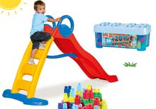 Scivoli per bambini - Set scivolo con fontana d'acqua Funny Double Toboggan Smoby di 2 metri e regalo gioco di costruzione in box 50+20% cubi blu_34