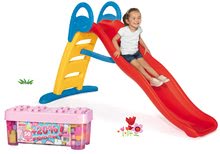 Scivoli set - Set scivolo con fontana d'acqua Funny Double Toboggan Smoby di 2 metri e regalo gioco di costruzione in box 50+20% cubi rosa_30