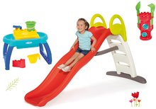 Scivoli con sabbiera - Set scivolo con fontana d'acqua Funny Double Toboggan Smoby di 2 metri e sabbiera tavolo per acqua e sabbia_32